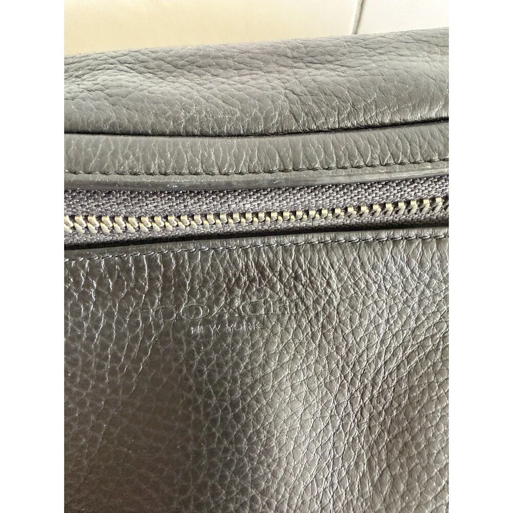 Coach Black Belt Bag Fanny Pack Zip Closure Adjustable Strap Men's Travel